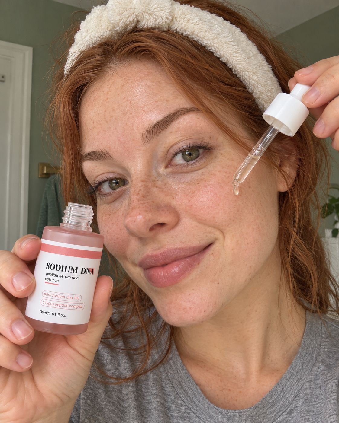 Applying Salmora serum with a dropper
